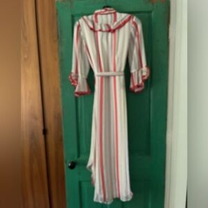 Mikael Aghal Belted Ruffle-trimmed Midi Dress